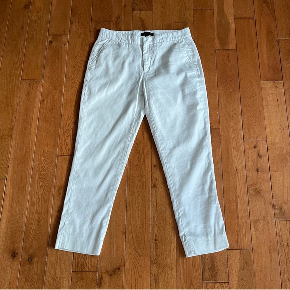 Banana Republic Avery White Straight Leg Pants - Size 4 - Picture 2 of 5